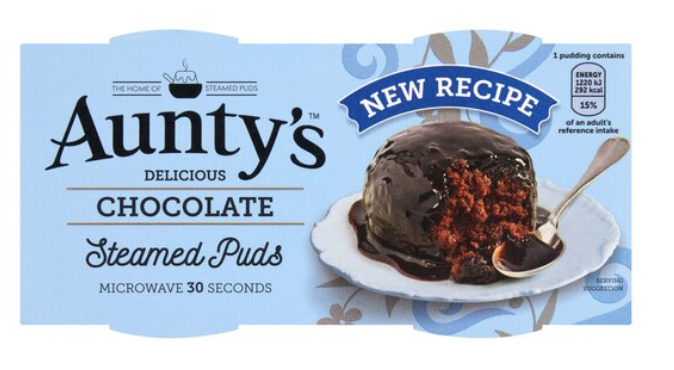 Auntys Chocolate Puddings 2 X 95G