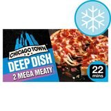 Chicago Town 2 Deep Dish Mega Meaty Mini Pizzas 320g