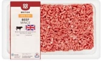 Co-op British 20% Fat Beef Mince
