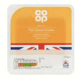 Co-op British Thin Sliced Chicken 8 Slices 100g