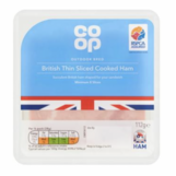 Co-op British Thin Sliced Cooked Ham 100g