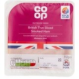 Co-op British Thin Sliced Smoked Ham 100g