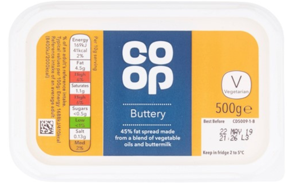 Co-op Buttery 500g