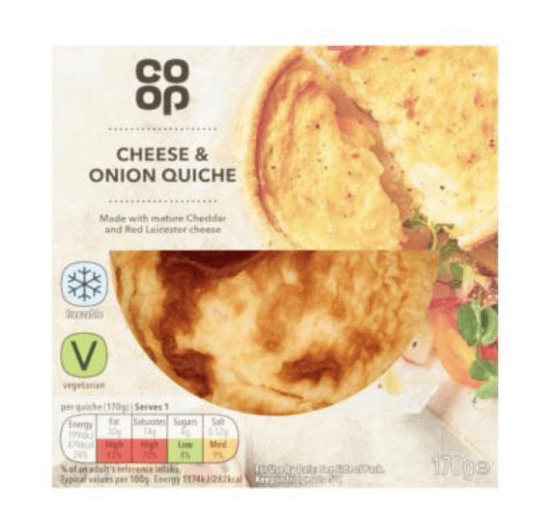 Co-op Cheese & Onion Quiche 170g