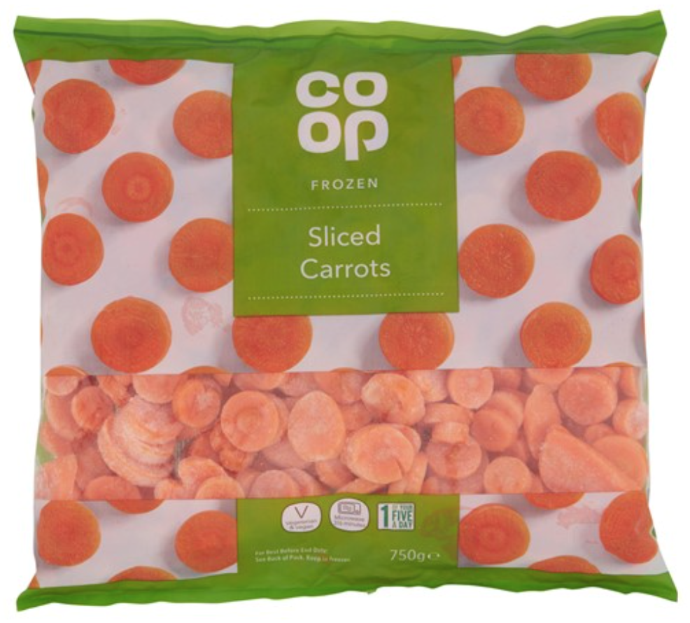 Co-op Frozen Sliced Carrots 750g