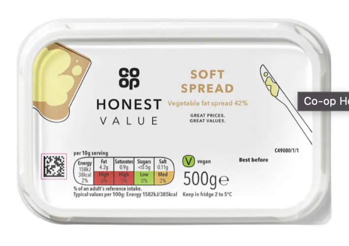 Co-op Honest Value Soft Spread 500g