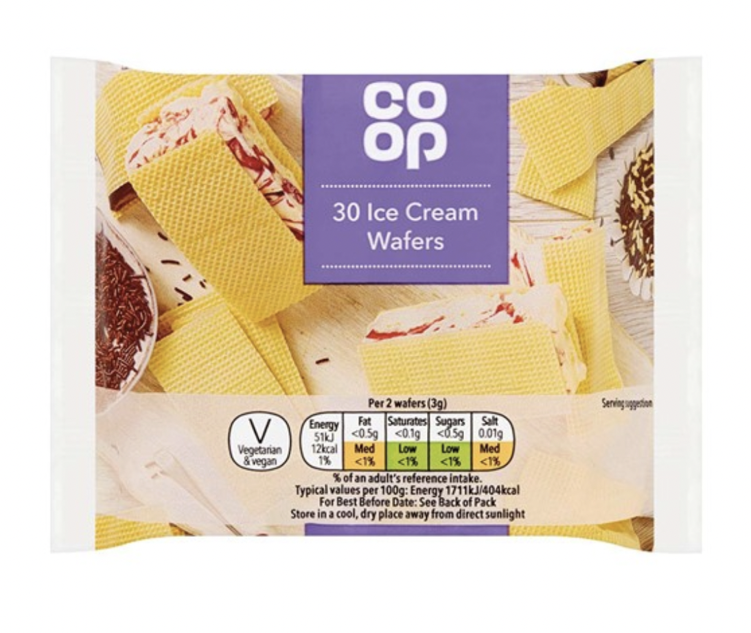 Co-op Ice Cream 48 Wafers