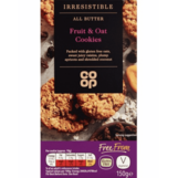 Co-op Irresistible Free From All Butter Fruit & Oat Cookies 150g