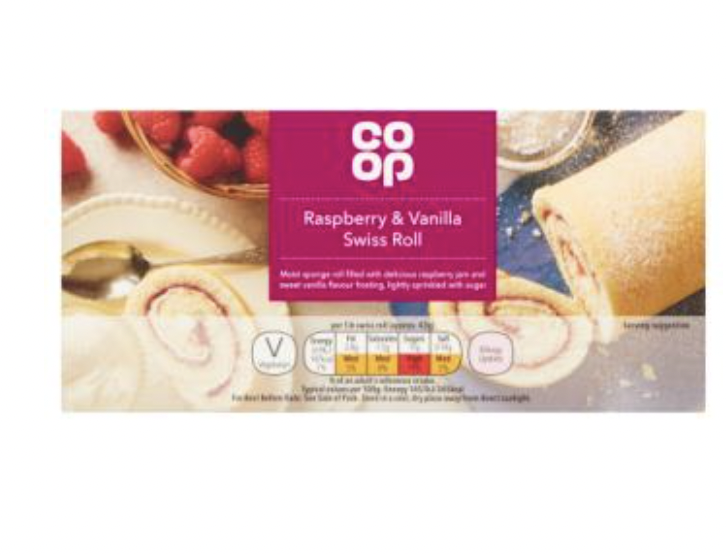 Co-op Raspberry & Vanilla Swiss Roll