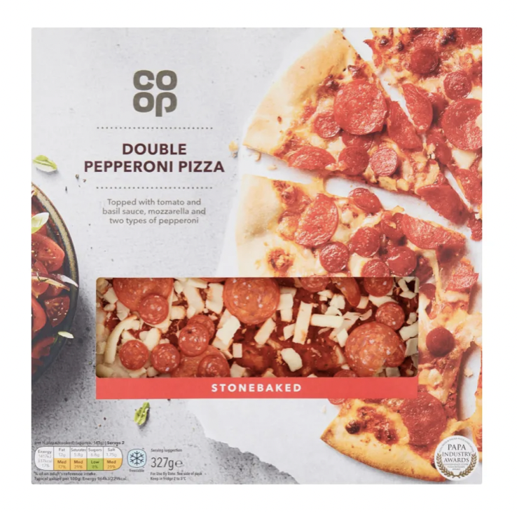 Co-op Stonebaked Thin & Crispy Pepperoni Pizza 327g