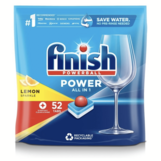 Finish Power All in One Dishwasher Tablets 52 Lemon