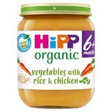 Hipp 4 Month Organic Vegetable And Rice With Chicken 125G Jar