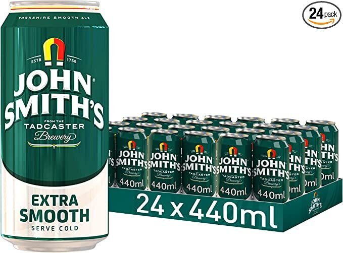 John Smiths Extra Smooth Can Beer, 24 x 440 ml