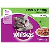 Whiskas 1+ Fish & Meaty Selection 12x100g