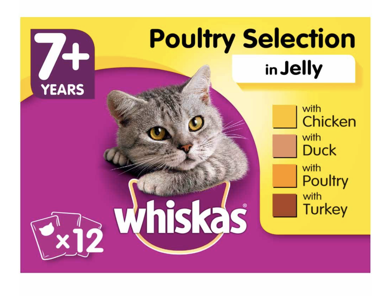 Whiskas 7+ Poultry Selection in Jelly 12x100g